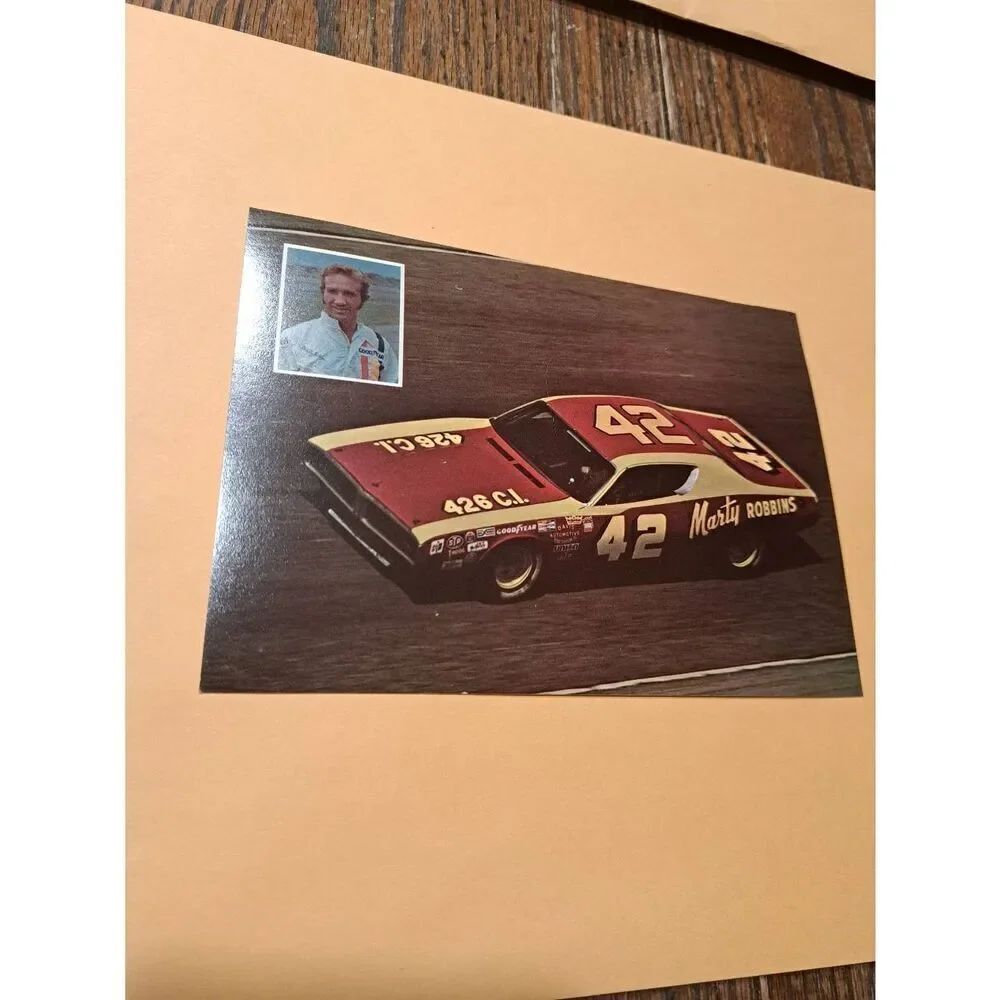 Vintage Marty Robbins #42 NASCAR STP Postcard 5x7 Country Star Driver Unused